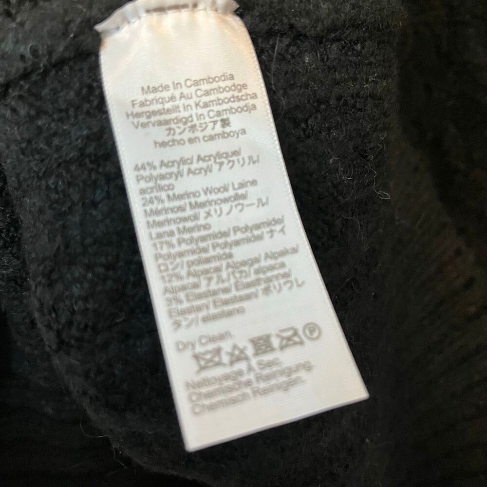 J. Crew Black Collared Cable Knit Button Down Car… - image 6